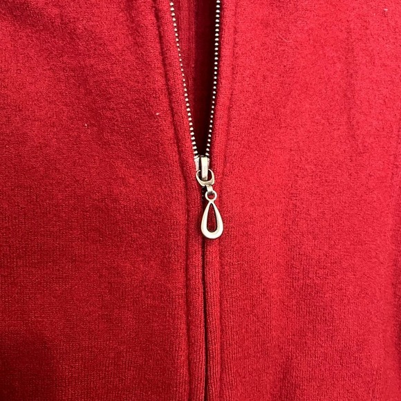 Marconi Dark Red Wool zip up jacket M - Picture 2 of 6